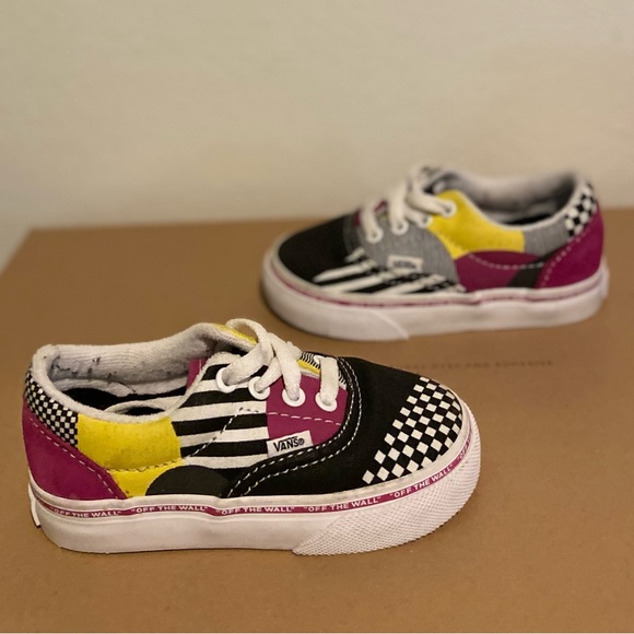 Vans multi color-pattern sneakers toddler size 6 - Picture 4 of 5